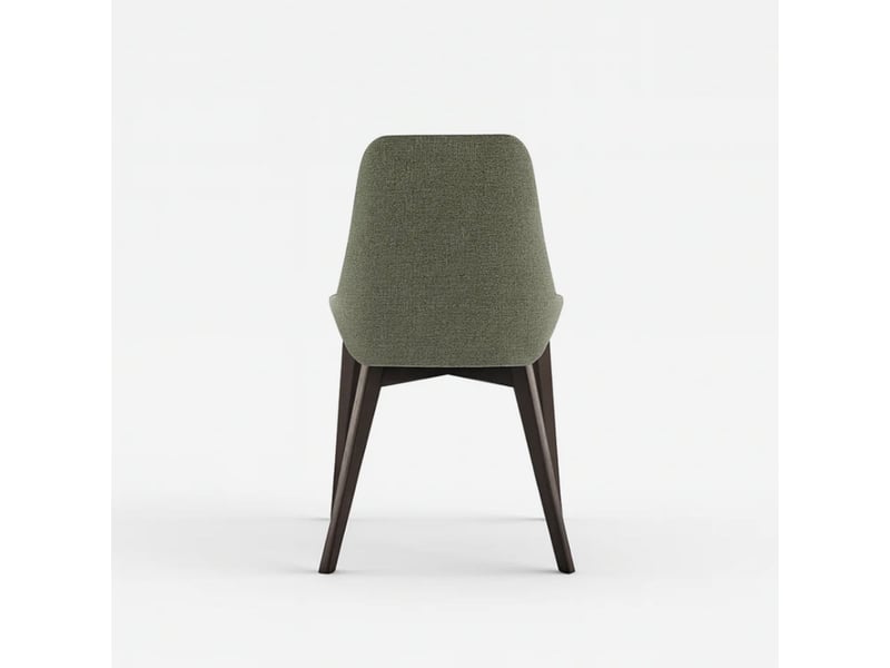  Lot de 4 chaises de salle à manger rembourrées en tissu erythea - vert foncé  - Conforama D