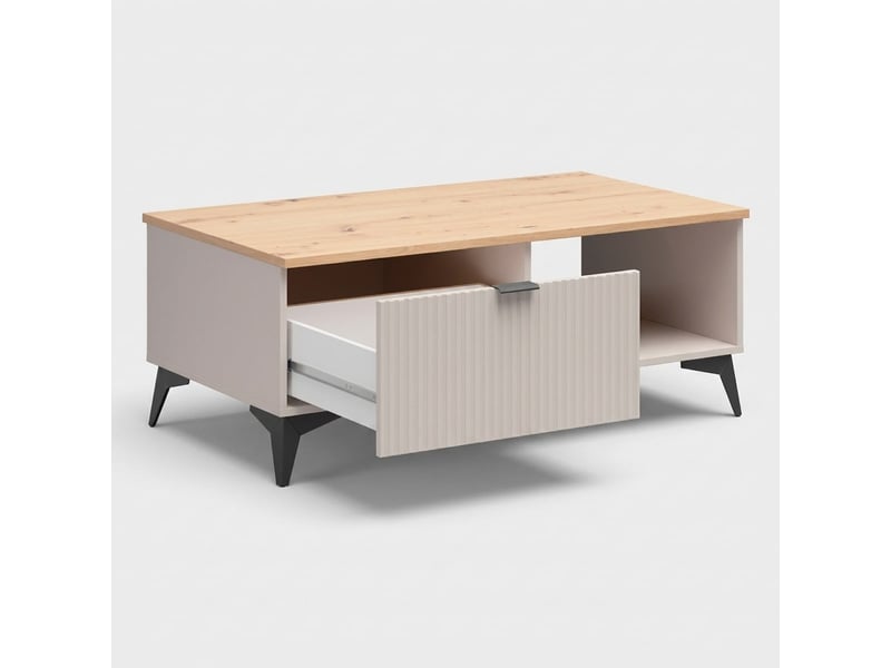  Table basse avec tiroir et compartiment de rangement velton  - Conforama C