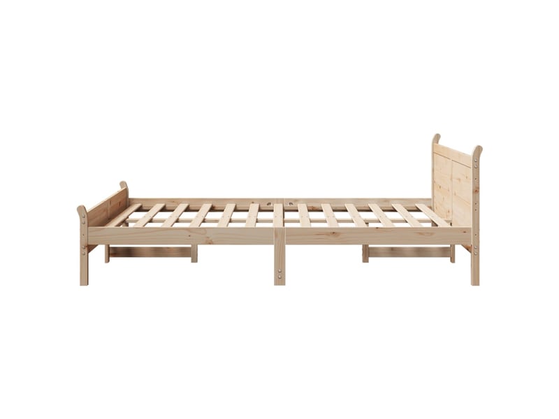  Lit double- lit adulte -  cadre de lit sans matelas 120x200 cm bois de pin massif  - Conforama D