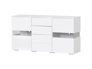 Buffet 2 porte(s)  4 tiroir(s)   - 145 cm coloris blanc 