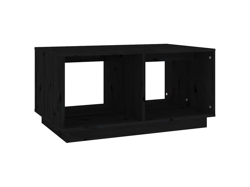  Table basse | table de salon noir 80x50x40 cm bois massif de pin shl4479  - Conforama A