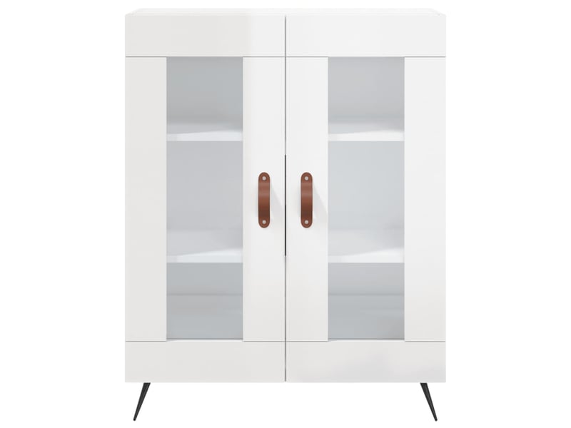  Buffet - bahut - meuble de rangement blanc brillant 69,5x34x90 cm bois d'ingénierie  - Conforama E