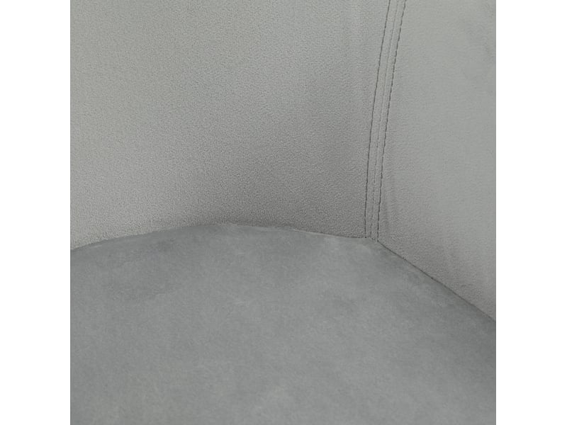  Lot de 2 chaises de salle à manger 54x57x80 cm, velours gris, accoudoirs ergonomiques, pieds en bois, usage polyvalent  - Conforama D
