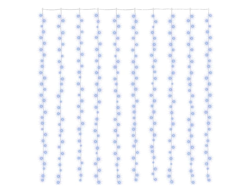  Rideaux lumineux à led 3x3 m 300 led bleu 8 fonctions cf44501  - Conforama A