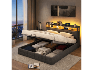 Lit 2 places 160x200 cm FOERPL   coloris gris