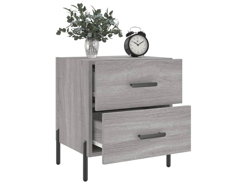  Table de chevet sonoma gris 40x35x47,5 cm bois d’ingénierie  - Conforama D