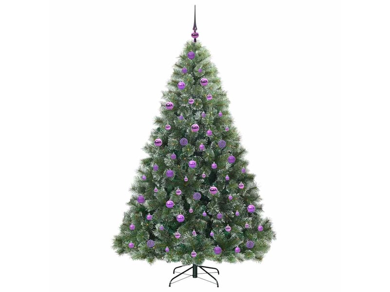 Sapin de noël - arbre de noël artificiel avec 300 led vert 180 cm pe et pvc - Conforama D