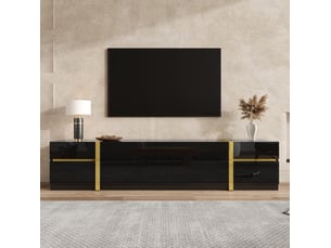 Meuble tv coloris noir 180 cm HOMVRA