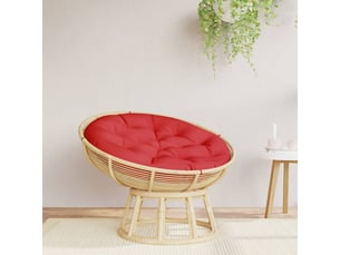 Coussin rond, coussin d'assise rouge ø 100 x11 cm tissu oxford cf56630