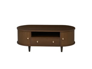 Table basse ovale coloris bois foncé <strong>URBAN MEUBLE</strong> <strong></strong> - 100 cmx100 cm