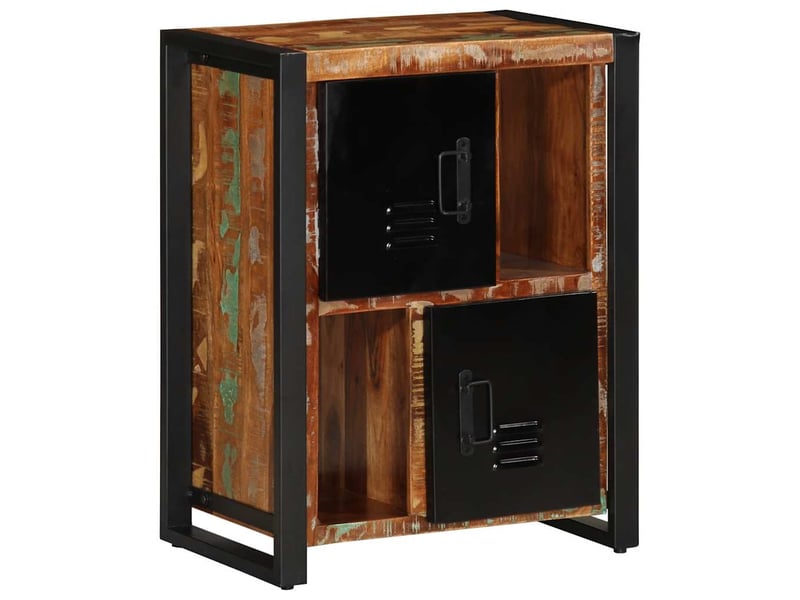  Buffet - bahut - meuble de rangement multicolore 55x35x70 cm bois massif récupération  - Conforama C