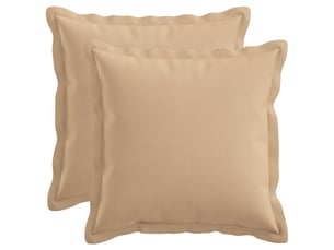 Lot de 2 coussins avec oreiller, coussins décoratifs houten crème lin synthétique cf51166