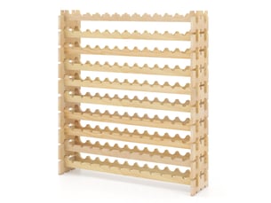Range bouteille pour bouteilles, 120 x 29 x 128 cm, casier à bouteilles de vin avec étagères, porte bouteille en pin massif, grand espace superposable