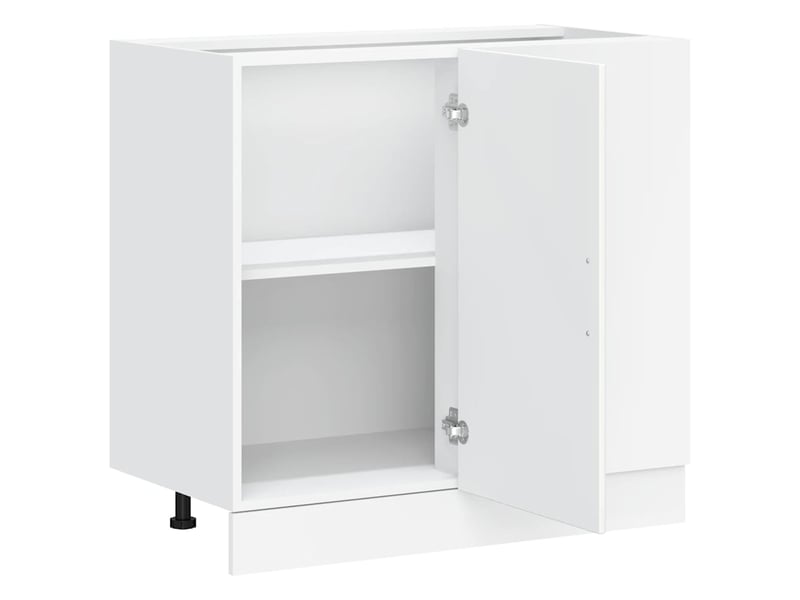 Meuble de rangement, meuble bas de cuisine blanc bois d'ingénierie - Conforama E