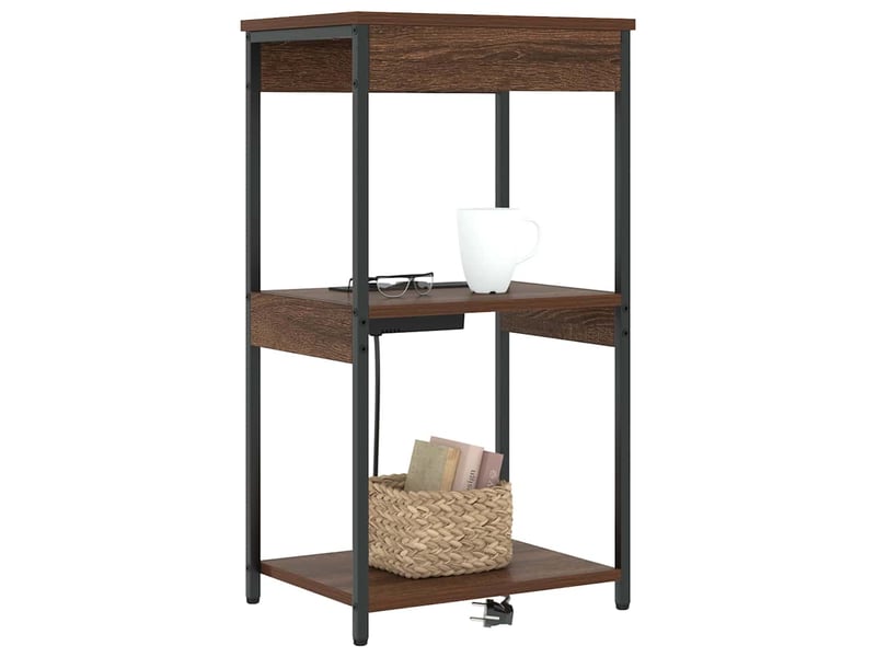 Table de chevet - cabinet de chevet - table de nuit chêne brun 41 x 31 x 76 cm bois d'ingénierie - Conforama B