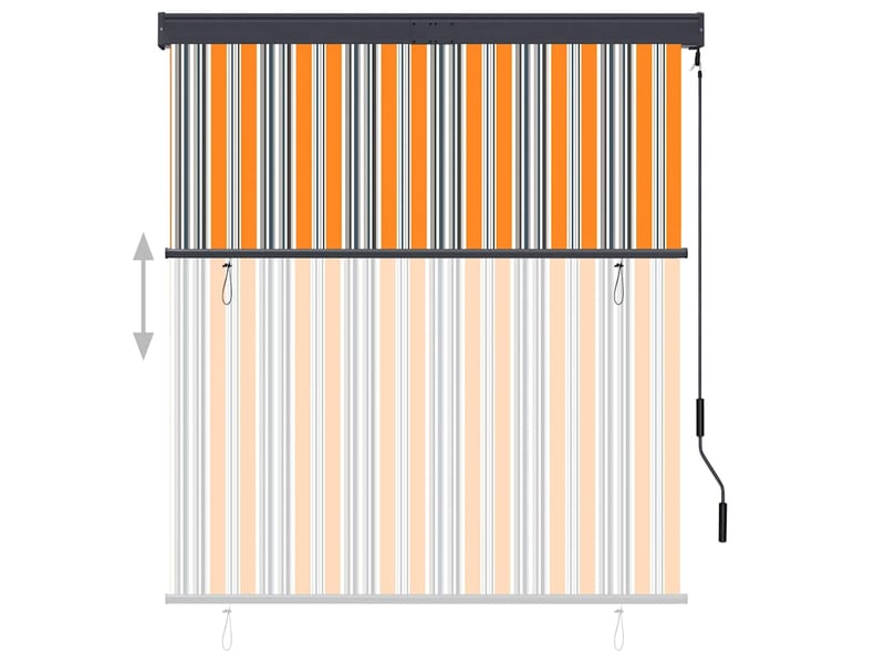  Store enrouleur, store roulant d'extérieur 140x250 cm jaune et bleu cf47324  - Conforama C