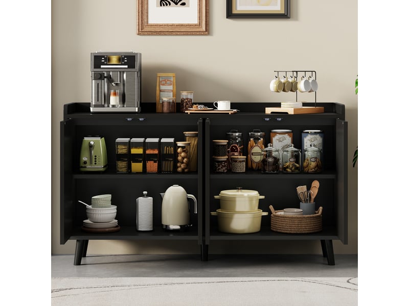 Lit superposé enfant blanc 90x200 cm avec décor porte et fenêtre, échelle de montée, rangement ouvert sous le lit, éclairage led - Conforama D