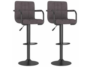 Lot de 2 tabouret de bar, chaise de bar taupe tissu shl98638