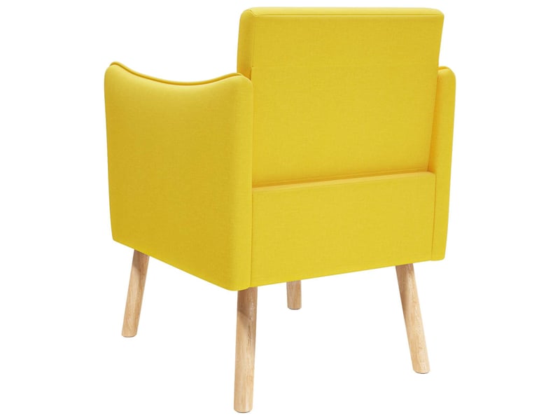  Vidaxl chaise d'appoint jaune clair tissu  - Conforama E