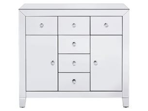 commode luxury argent 2 portes 6 tiroirs kare design