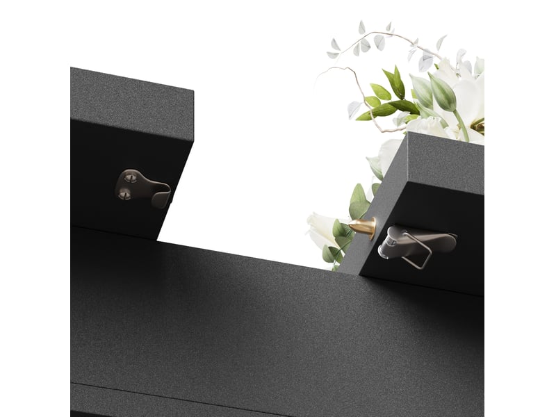 Table à manger extensible noire 120-160 x 80 cm, table de cuisine en mdf avec rallonge intégrée et pieds rainurés  - Conforama E
