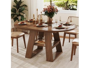 Table à manger extensible 110150x110 cm avec rangement coloris noyer