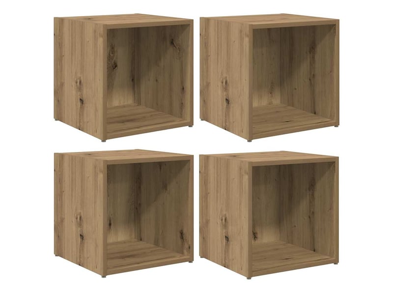  Ensemble meuble tv - banc tv - meuble de rangement 4 pcs chêne artisanal bois d'ingénierie  - Conforama A