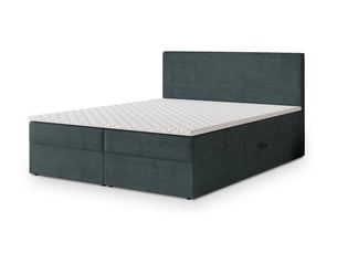 Lit avec rangement 160x200 cm <strong>MASSENO</strong> <strong></strong> coloris bleu