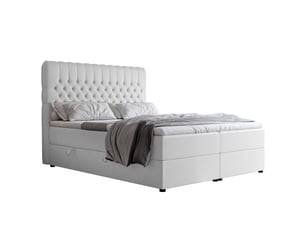 Lit coffre 180x200 cm IDOHOME  ALBA coloris blanc