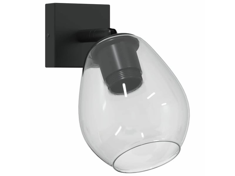  Spot de plafond noir 13x13x26 cm verre et métal  - Conforama A