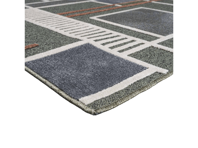  Tapis relief graphique moderne vert 160x230  - Conforama C