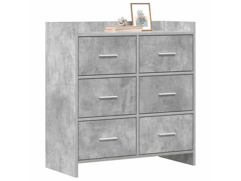  Buffet - bahut - meuble de rangement gris béton 75 x 33 x 80 cm bois d'ingénierie  - Conforama C