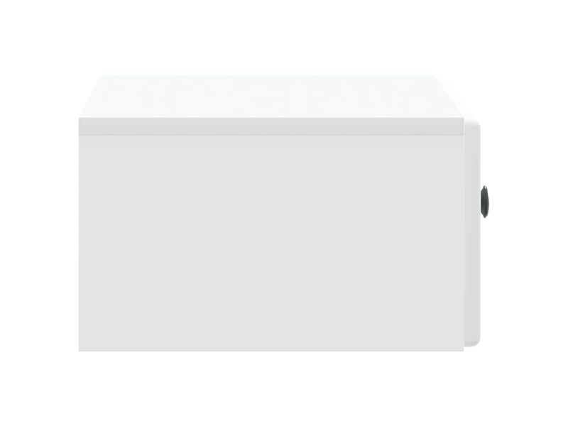 Table de chevet - cabinet de chevet - table de nuit mural avec tiroir blanc 49 x 34,5 x 20 cm  - Conforama E