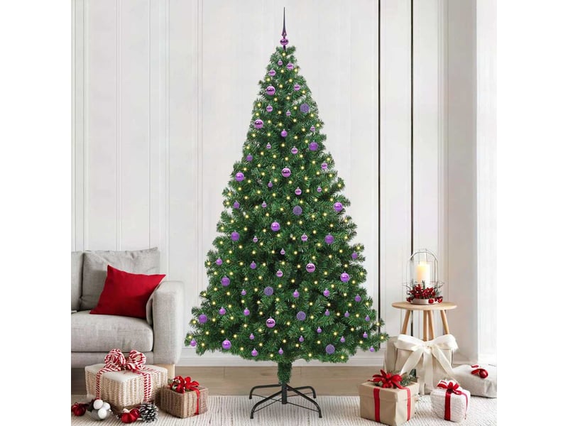  Sapin de noël - arbre de noël artificiel vert 240 cm pvc, acier et plastique  - Conforama B