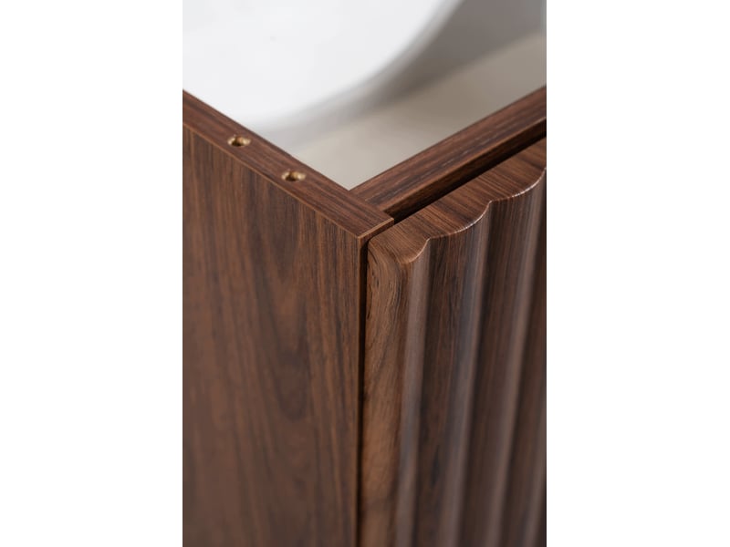  Meuble sous vasque suspendu bello noyer foncé 60 cm  - Conforama R