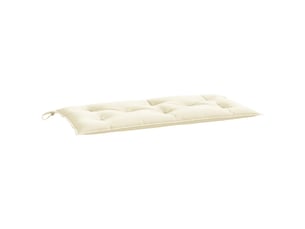 Coussin de banc de jardin, coussin d'assise blanc crème 110x50x7 cm tissu oxford cf52663