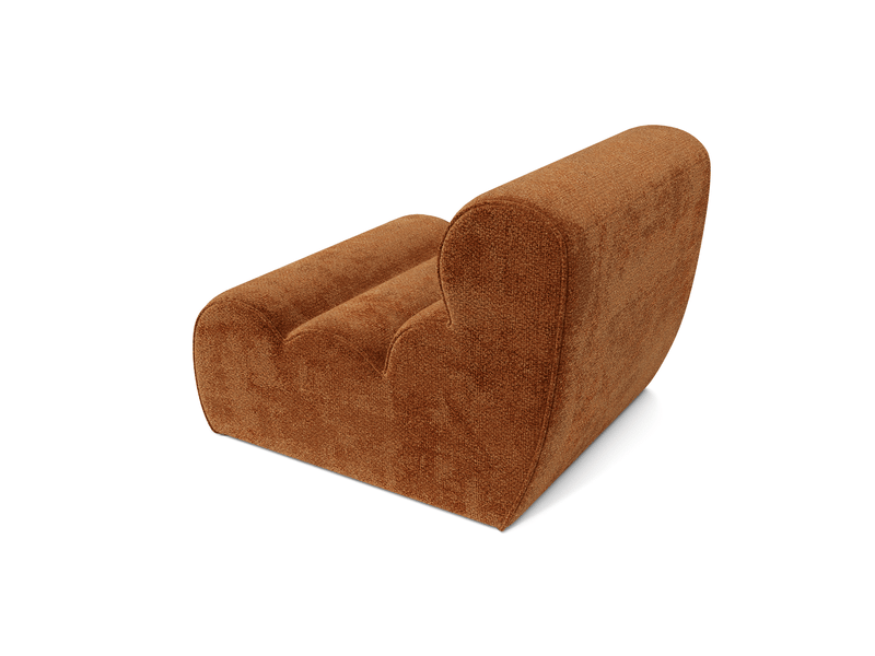  Fauteuil en velours texturé terracotta loft 1LOFVTTC - Conforama E