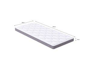 Matelas 90x200 cm <strong>DESVIAE</strong>  <strong></strong> Ressorts + mémoire de forme soutien Ferme épaisseur 10 cm