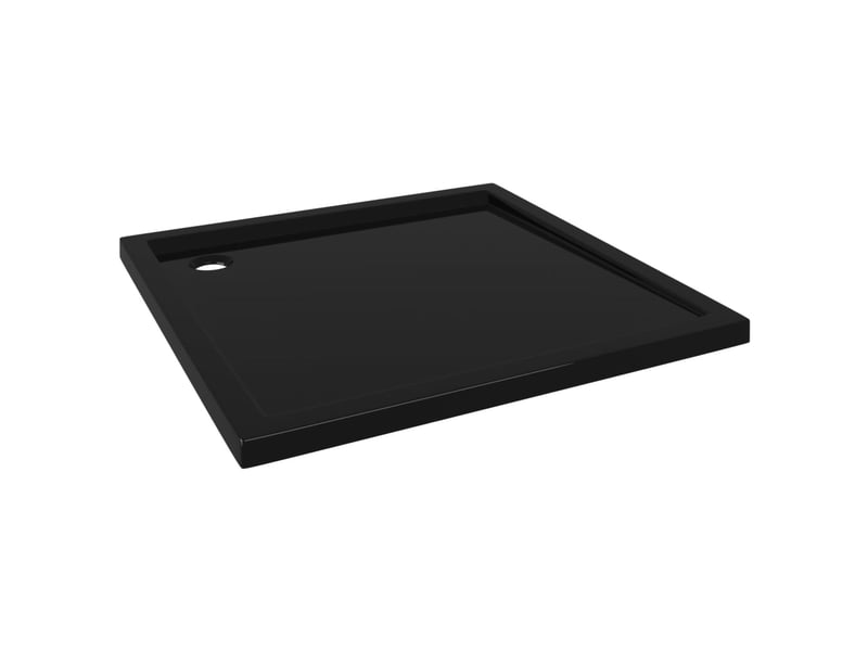  Receveur de douche base de douche bac de douche salle de bain toilette salle d’eau cabine de douche maison intérieur carré abs noir 80x80 cm 02_0001960  - Conforama A