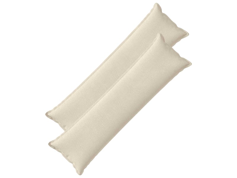 Lot de 2 housses de coussin houten crème 40 x 145 cm tissu chenille cf49300 - Conforama A