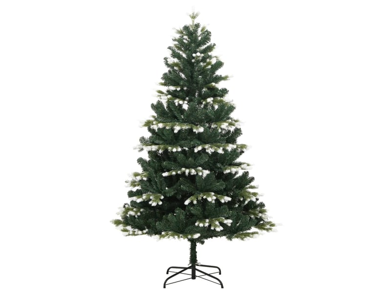  Sapin de noël - arbre de noël artificiel à charnières avec neige floquée 180 cm  - Conforama A