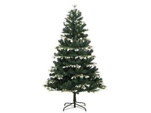 Sapin de noël - arbre de noël artificiel à charnières avec neige floquée 180 cm