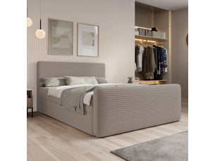 Lit coffre 140x190 cm <strong></strong>  <strong></strong> coloris taupe