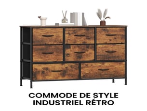 Chiffonnier 8 tiroir(s)    <strong>GENERIC HOME</strong> <strong></strong> coloris marron largeur 100 cm hauteur 76 cm