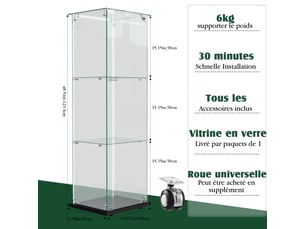 Vitrine coloris noir - x