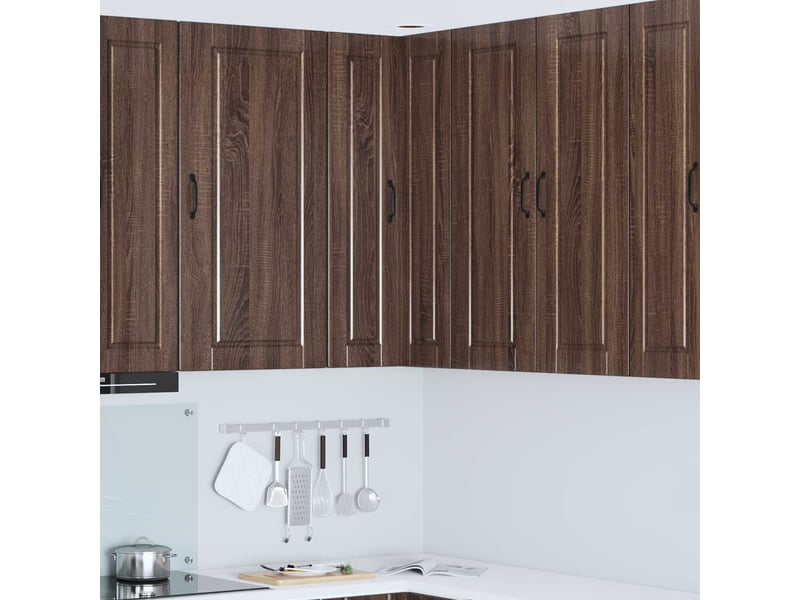 Meuble mural de cuisine, armoire d'angle cuisine porto chêne brun 57x57x100cm - Conforama B