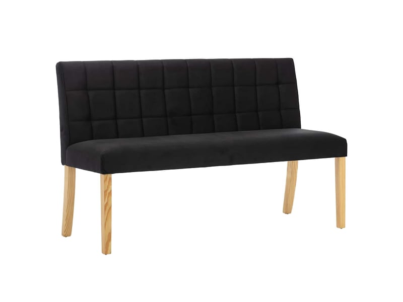  Banc d'entrée, banc d'intérieur 140 cm noir velours  - Conforama A