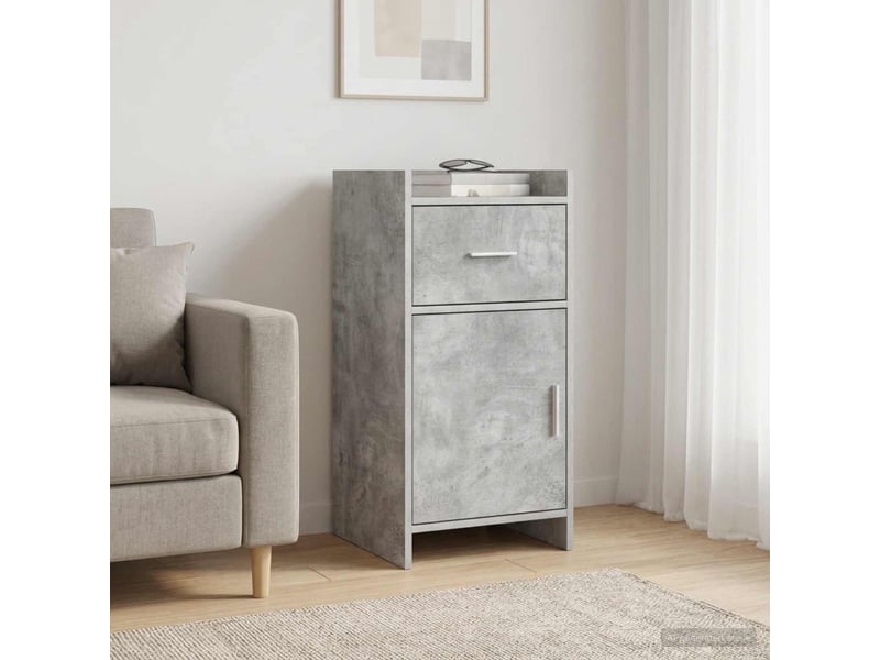  Buffet - bahut - meuble de rangement gris béton 40 x 36 x 80 cm bois d'ingénierie  - Conforama B