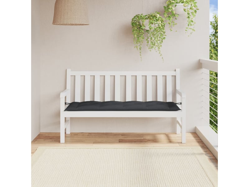  Coussin de banc de jardin, coussin d'assise anthracite mélangé 150x50x7 cm tissu cf52646  - Conforama C