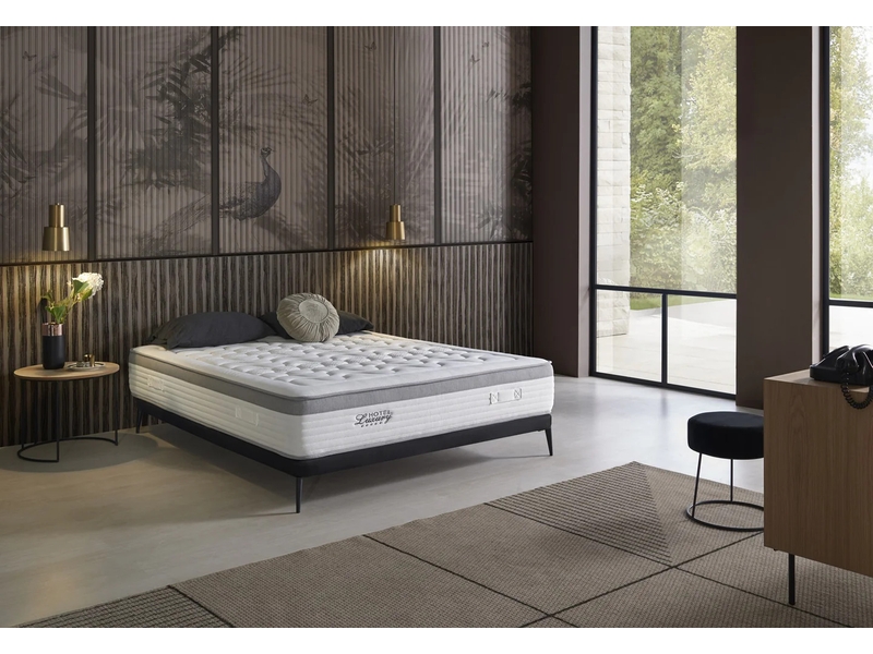 Matelas hybride à ressorts ensachés hotel 5 étoiles - mi-ferme, mémoire de forme gel 5 cm, ressorts ensachés 8435720069990 - Conforama D